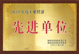 2021工業(yè)經(jīng)濟先進單位